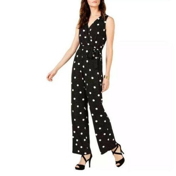 ny collection petite belted jumpsuit